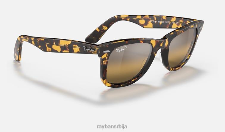 Ray-Ban оригинални ваифарер хроманце P0HP303 наочаре за сунце полирана жута хавана/сребрна/браон мушкарци