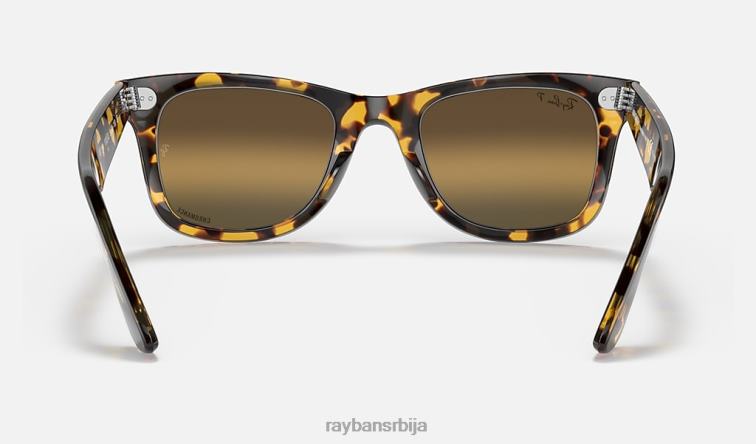 Ray-Ban оригинални ваифарер хроманце P0HP303 наочаре за сунце полирана жута хавана/сребрна/браон мушкарци