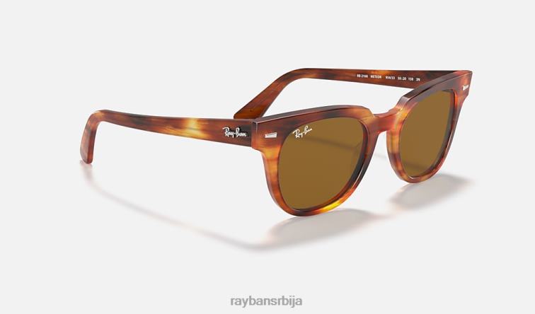 Ray-Ban метеор цлассиц P0HP306 наочаре за сунце углачана пругаста хавана/браон мушкарци