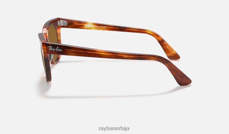 Ray-Ban метеор цлассиц P0HP306 наочаре за сунце углачана пругаста хавана/браон мушкарци