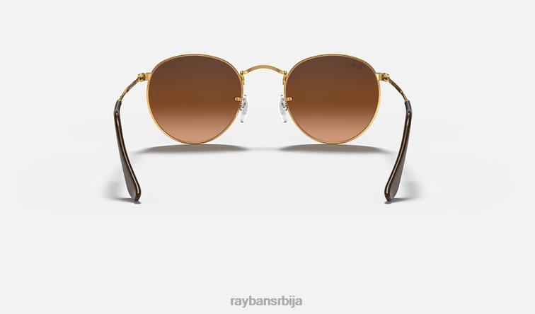 Ray-Ban округли метал P0HP30 наочаре за сунце полирана светло бронза/розе/браон мушкарци