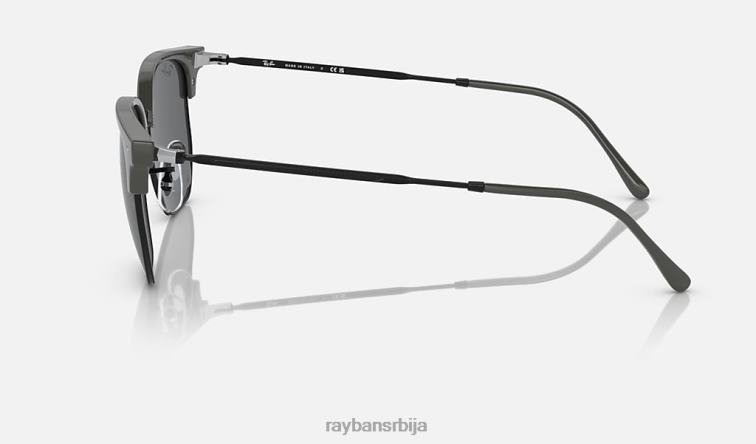 Ray-Ban нови клупски управник P0HP311 наочаре за сунце полирана сива на црно/тамно сива мушкарци