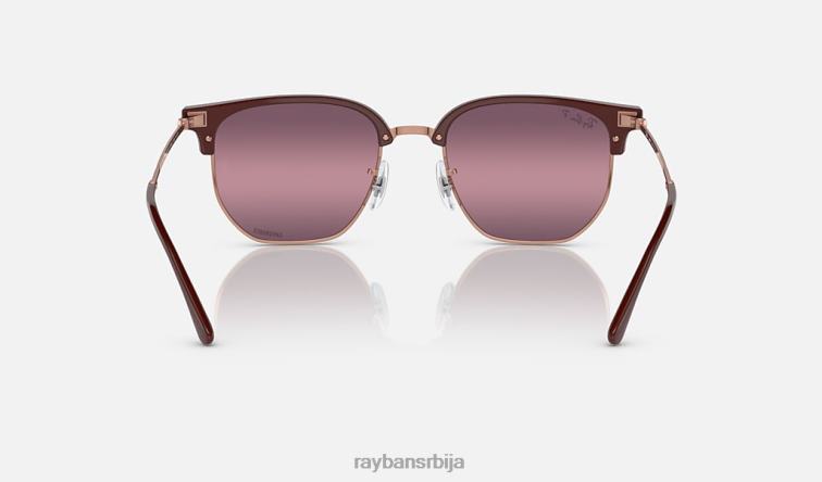 Ray-Ban нови клупски управник P0HP312 наочаре за сунце полирани бордо на ружичасто злато/злато/црвено мушкарци