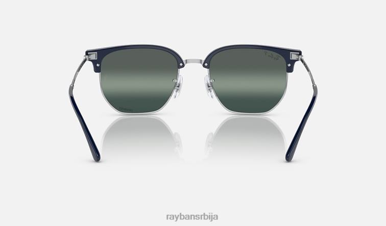 Ray-Ban нови клупски управник P0HP313 наочаре за сунце полирано плаво на сребро/сребро/плаво мушкарци