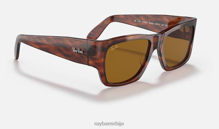 Ray-Ban номад P0HP314 наочаре за сунце углачана пругаста хавана/браон мушкарци
