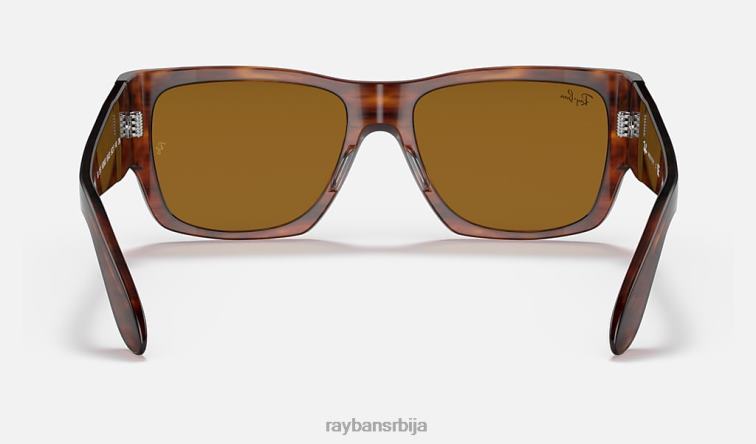 Ray-Ban номад P0HP314 наочаре за сунце углачана пругаста хавана/браон мушкарци