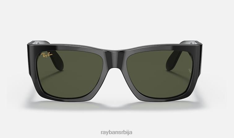 Ray-Ban номад P0HP315 наочаре за сунце полирана црно/зелена мушкарци