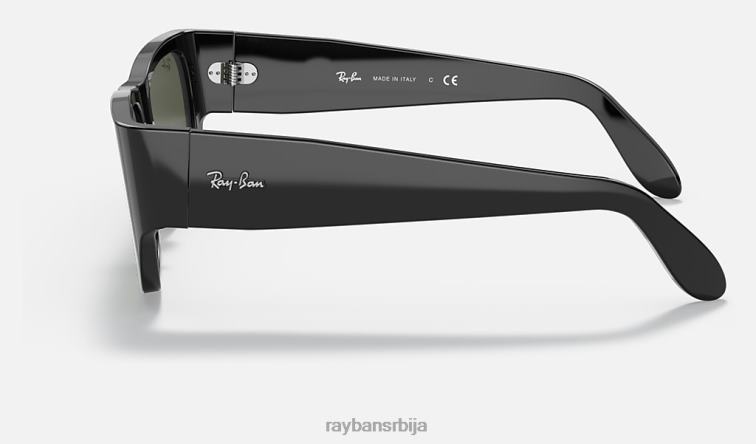 Ray-Ban номад P0HP315 наочаре за сунце полирана црно/зелена мушкарци
