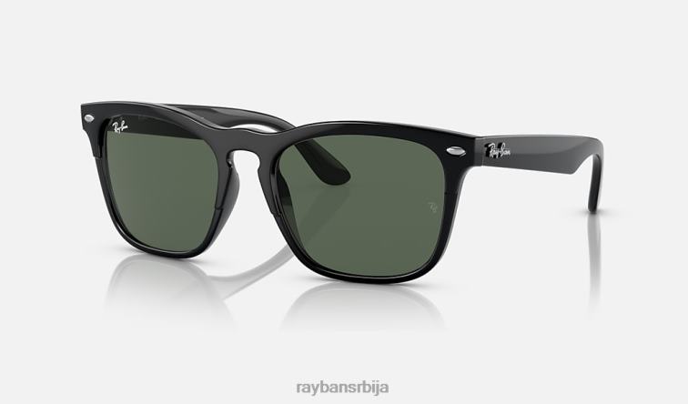 Ray-Ban Стеве P0HP336 наочаре за сунце полирана црна/тамно зелена мушкарци
