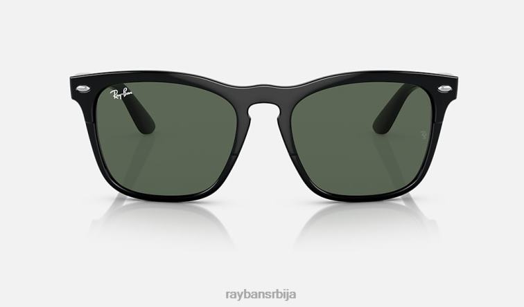 Ray-Ban Стеве P0HP336 наочаре за сунце полирана црна/тамно зелена мушкарци