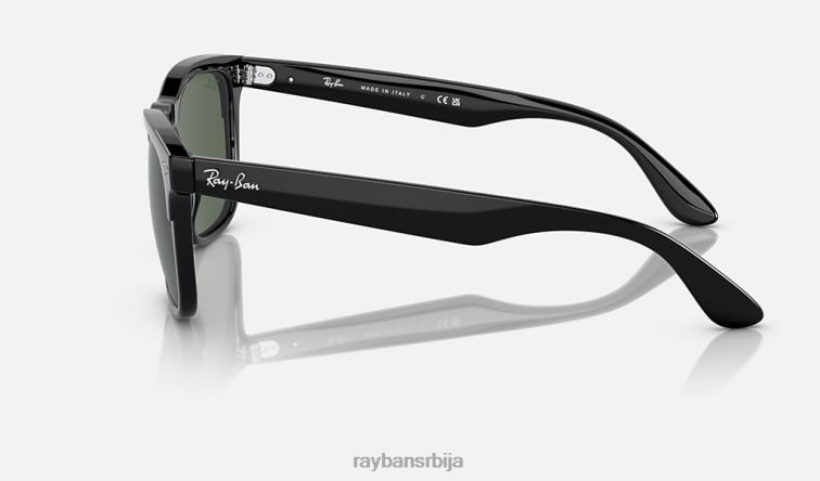 Ray-Ban Стеве P0HP336 наочаре за сунце полирана црна/тамно зелена мушкарци