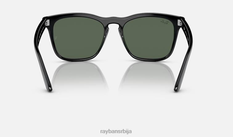 Ray-Ban Стеве P0HP336 наочаре за сунце полирана црна/тамно зелена мушкарци