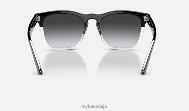 Ray-Ban Стеве P0HP337 наочаре за сунце полирано црно на транспарентно/сиво мушкарци