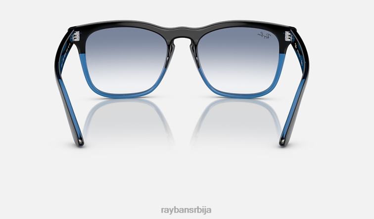 Ray-Ban Стеве P0HP338 наочаре за сунце полирано црно на плаво/плаво мушкарци