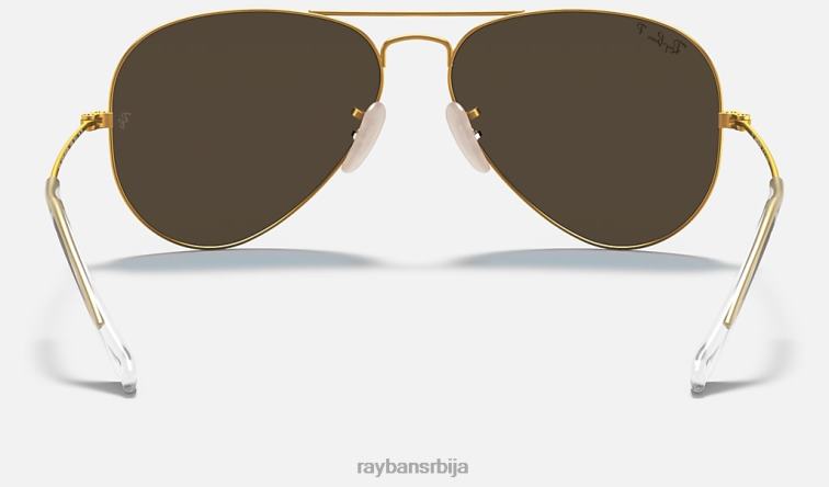 Ray-Ban авиаторски блиц сочива P0HP346 наочаре за сунце мат злато/сребро мушкарци