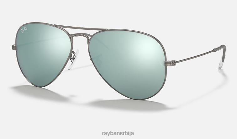 Ray-Ban авиаторски блиц сочива P0HP347 наочаре за сунце мат гунметал/сребро мушкарци