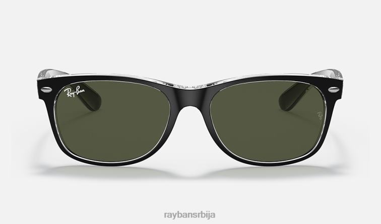 Ray-Ban нова комбинација боја Ваифарер P0HP353 наочаре за сунце мат црна на транспарентној/зеленој мушкарци