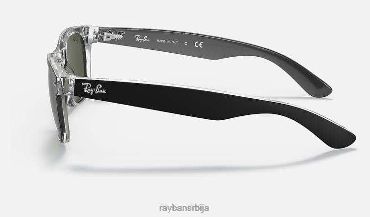 Ray-Ban нова комбинација боја Ваифарер P0HP353 наочаре за сунце мат црна на транспарентној/зеленој мушкарци