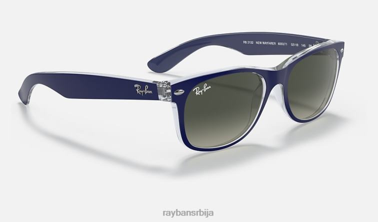 Ray-Ban нова комбинација боја Ваифарер P0HP354 наочаре за сунце мат плава/сива мушкарци