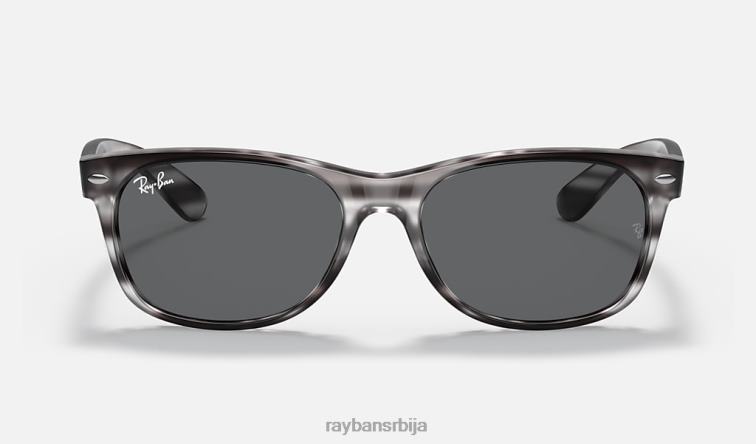 Ray-Ban нова комбинација боја Ваифарер P0HP358 наочаре за сунце углачана пругаста сива/тамно сива мушкарци