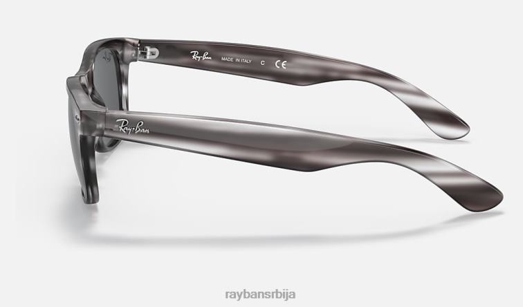 Ray-Ban нова комбинација боја Ваифарер P0HP358 наочаре за сунце углачана пругаста сива/тамно сива мушкарци