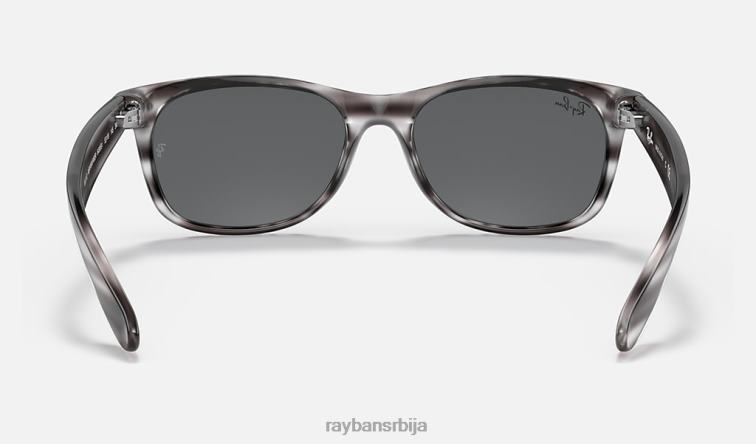 Ray-Ban нова комбинација боја Ваифарер P0HP358 наочаре за сунце углачана пругаста сива/тамно сива мушкарци