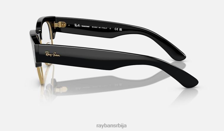 Ray-Ban мега цлубмастер транзиције P0HP359 наочаре за сунце полирано црно на златно/провидно/плаво мушкарци