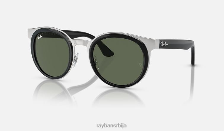 Ray-Ban бонние P0HP361 наочаре за сунце полирано црно на сребрно/тамно зелено мушкарци