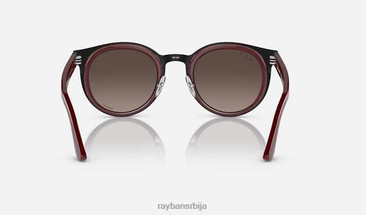 Ray-Ban бонние P0HP364 наочаре за сунце полирано црвено на црно/сребро мушкарци