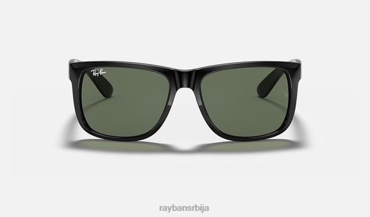 Ray-Ban Јустин Цлассиц P0HP36 наочаре за сунце полирана црна/тамно зелена мушкарци