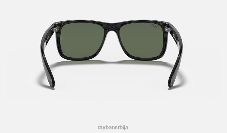 Ray-Ban Јустин Цлассиц P0HP36 наочаре за сунце полирана црна/тамно зелена мушкарци