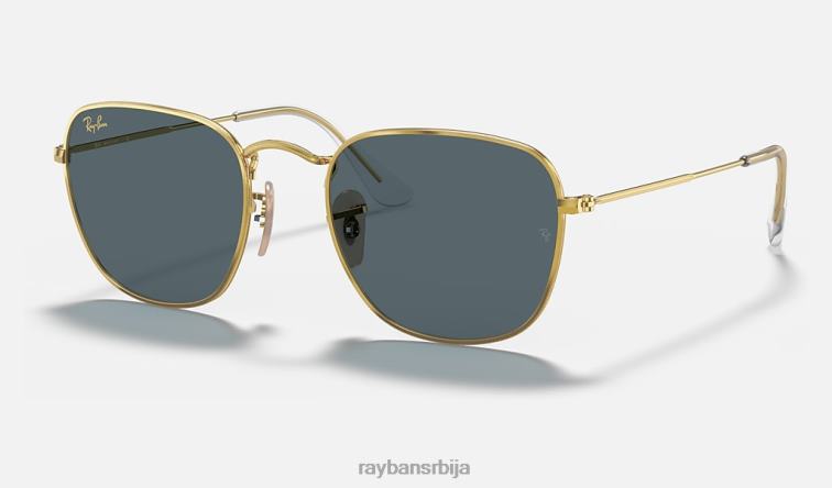 Ray-Ban искрен P0HP372 наочаре за сунце полирано златно/плаво мушкарци