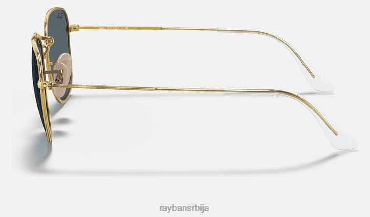 Ray-Ban искрен P0HP372 наочаре за сунце полирано златно/плаво мушкарци