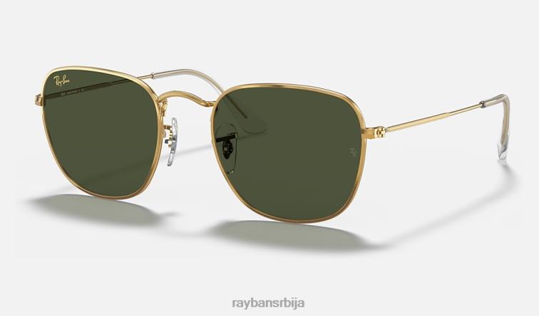 Ray-Ban искрен P0HP373 наочаре за сунце полирано златно/зелено мушкарци