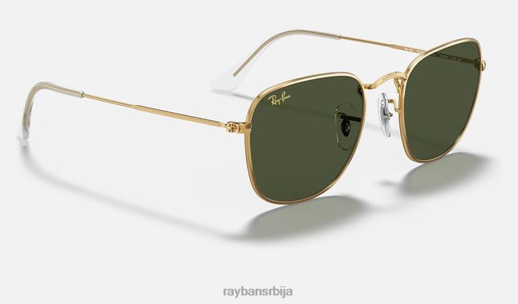 Ray-Ban искрен P0HP373 наочаре за сунце полирано златно/зелено мушкарци