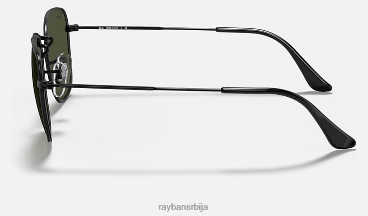 Ray-Ban искрен P0HP374 наочаре за сунце полирана црно/зелена мушкарци