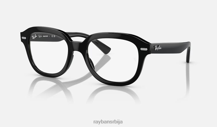 Ray-Ban ерик прелазе P0HP381 наочаре за сунце полирана црна/провидна/сива мушкарци