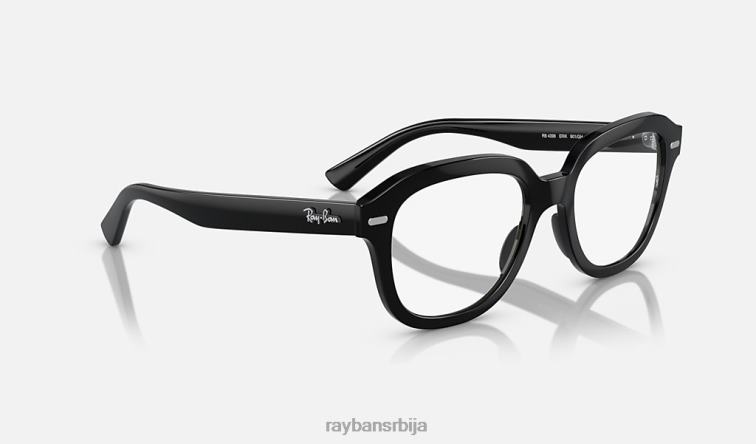 Ray-Ban ерик прелазе P0HP381 наочаре за сунце полирана црна/провидна/сива мушкарци