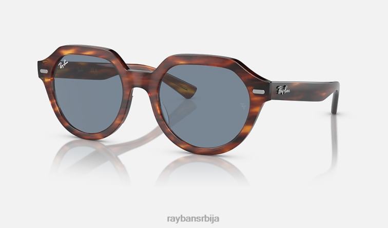 Ray-Ban гина P0HP382 наочаре за сунце углачана пругаста хавана/плава мушкарци