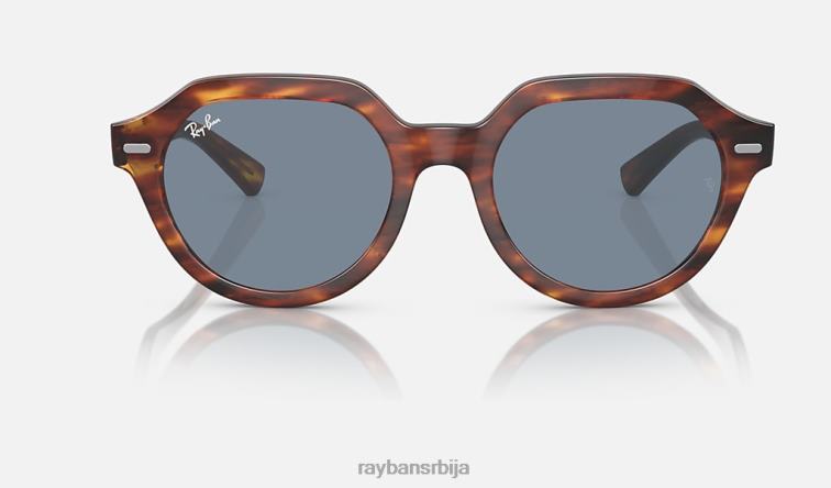 Ray-Ban гина P0HP382 наочаре за сунце углачана пругаста хавана/плава мушкарци