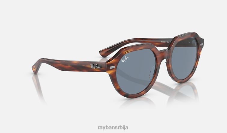 Ray-Ban гина P0HP382 наочаре за сунце углачана пругаста хавана/плава мушкарци