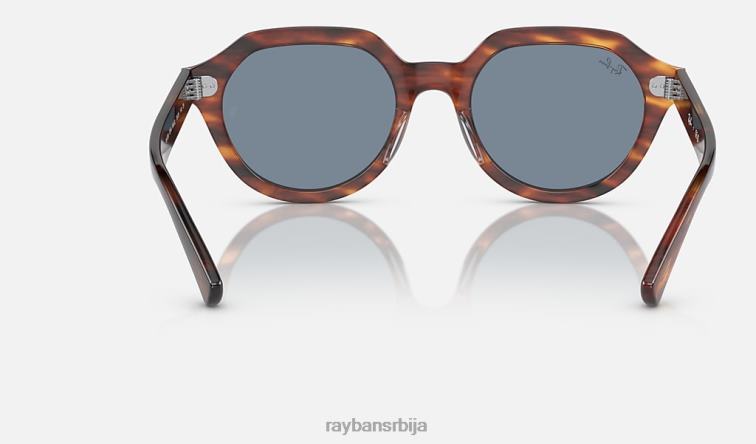 Ray-Ban гина P0HP382 наочаре за сунце углачана пругаста хавана/плава мушкарци