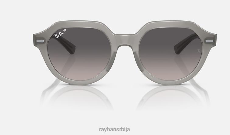 Ray-Ban гина P0HP383 наочаре за сунце полирани опал сива/сива мушкарци