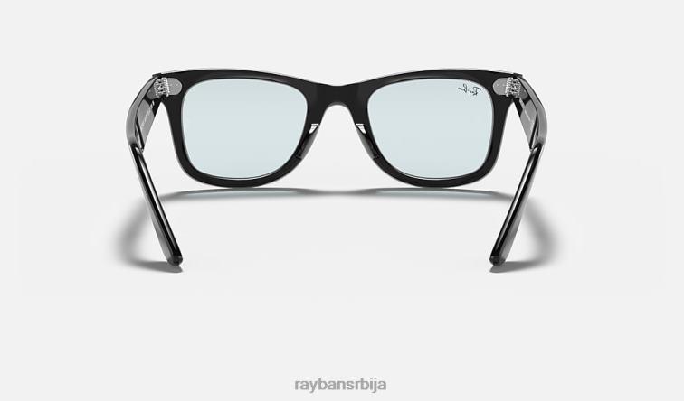 Ray-Ban оригинална сочива Ваифарер опрана P0HP396 наочаре за сунце полирана црна/светло сива мушкарци