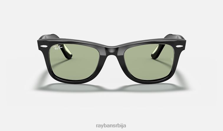 Ray-Ban оригинална сочива Ваифарер опрана P0HP397 наочаре за сунце полирана црно/зелена мушкарци