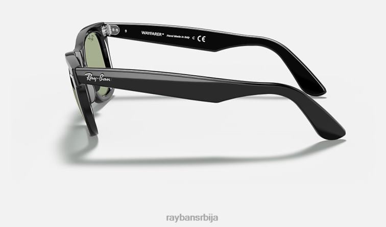 Ray-Ban оригинална сочива Ваифарер опрана P0HP397 наочаре за сунце полирана црно/зелена мушкарци