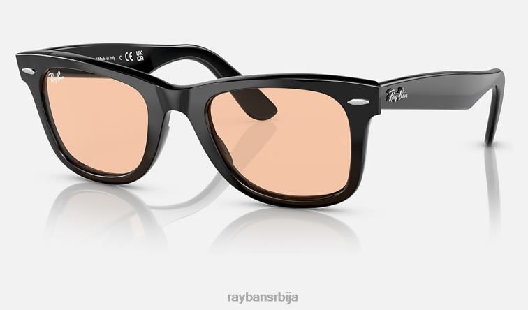 Ray-Ban оригинална сочива Ваифарер опрана P0HP401 наочаре за сунце полирана црна/роза мушкарци