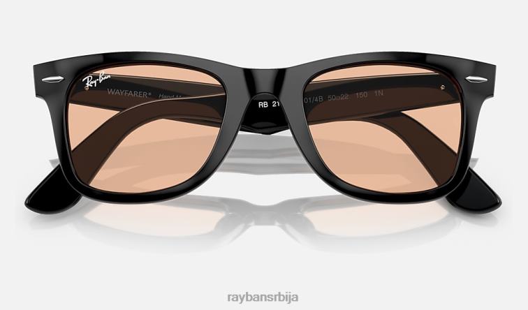 Ray-Ban оригинална сочива Ваифарер опрана P0HP401 наочаре за сунце полирана црна/роза мушкарци