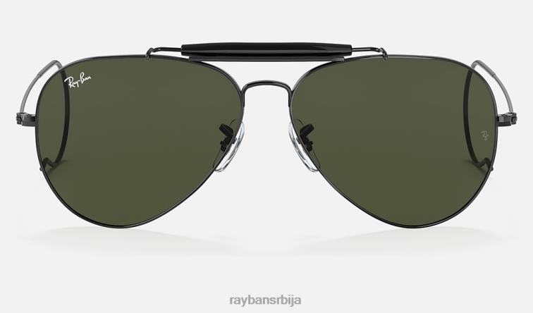 Ray-Ban оутдоорсман P0HP410 наочаре за сунце полирана црно/зелена мушкарци
