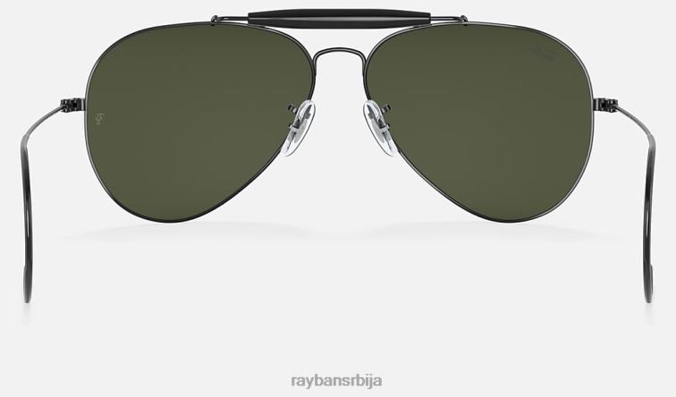 Ray-Ban оутдоорсман P0HP410 наочаре за сунце полирана црно/зелена мушкарци